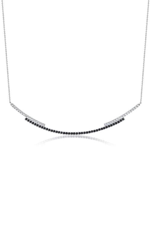 Crislu Cubic Zirconia Regal Long Bar Necklace in Black at Nordstrom