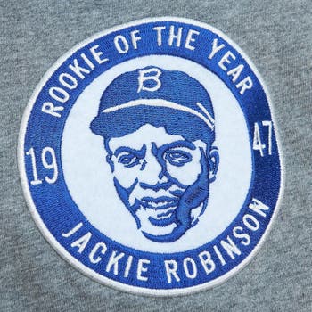 Nike Men's Nike Jackie Robinson Heathered Gray Brooklyn Dodgers Cooperstown  Collection Name & Number T-Shirt