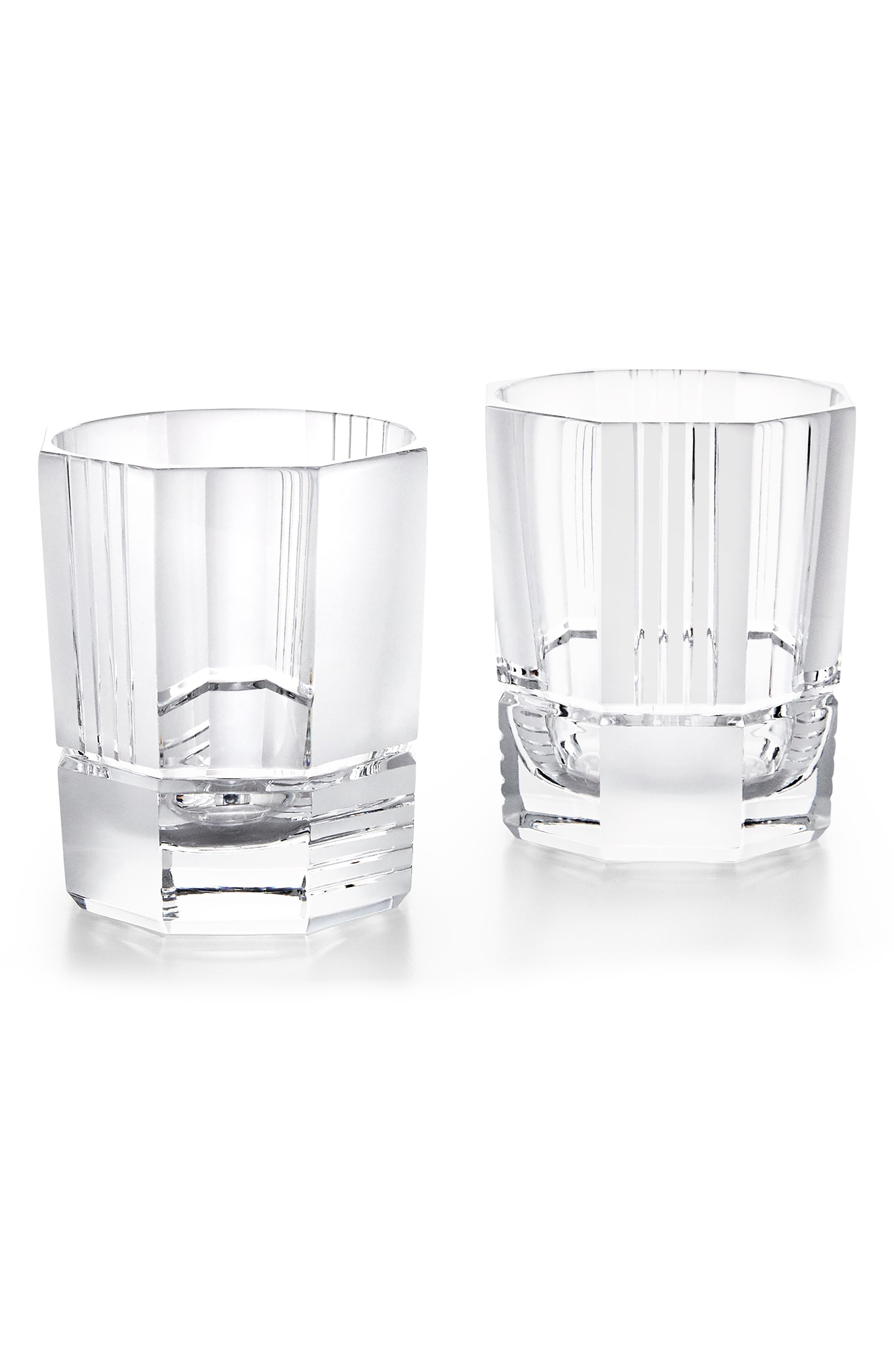 Ralph Lauren Mercer Set of 2 Lead Crystal Double Old Fashioned Glasses