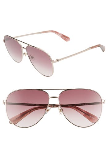 Kate Spade New York Isla 61mm Aviator Sunglasses In Pink