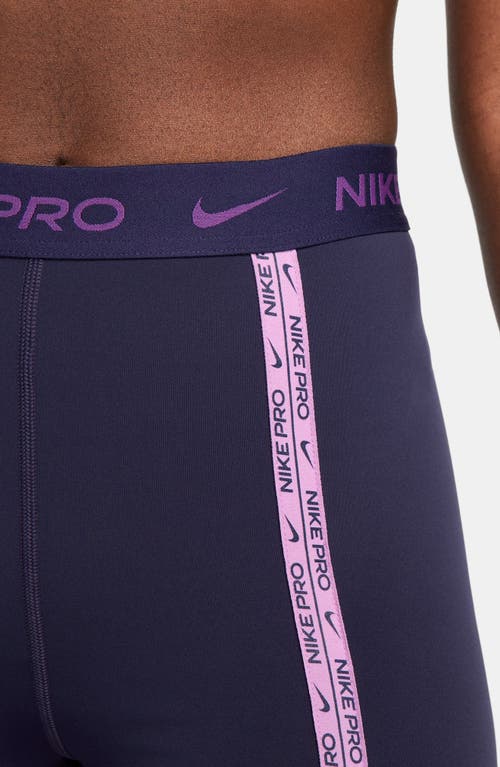 Shop Nike Dri-fit High Waist 3-inch Shorts In Purple Ink/purple Cosmos