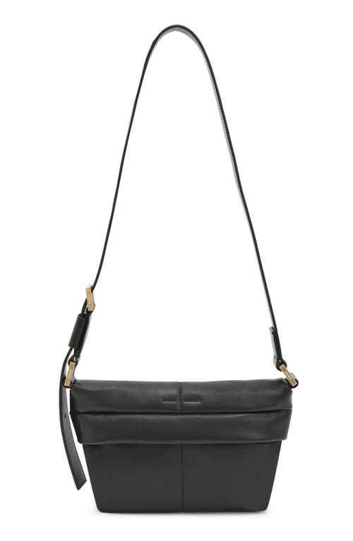 AllSaints Colette Quilted Leather Crossbody Bag in Black