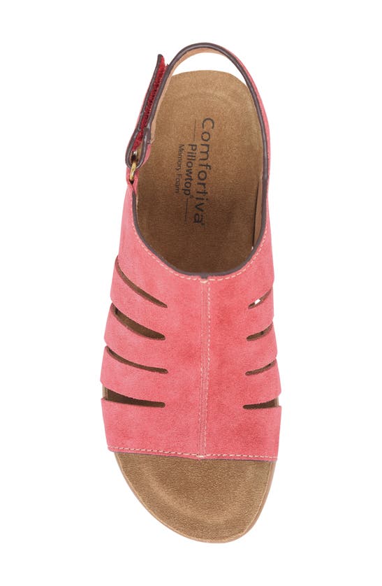 Shop Comfortiva Scottie Slingback Wedge Sandal In Rose