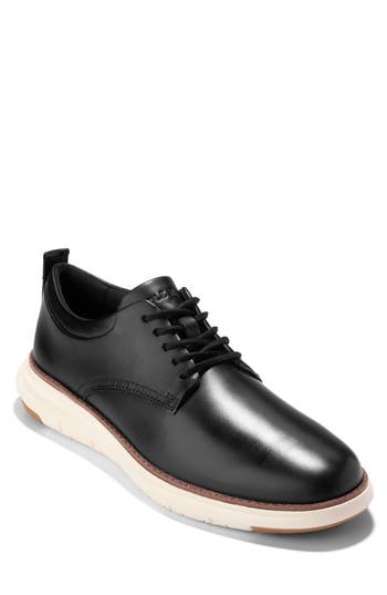 Cole Haan Grand Remix Derby In Black Smooth/ivory