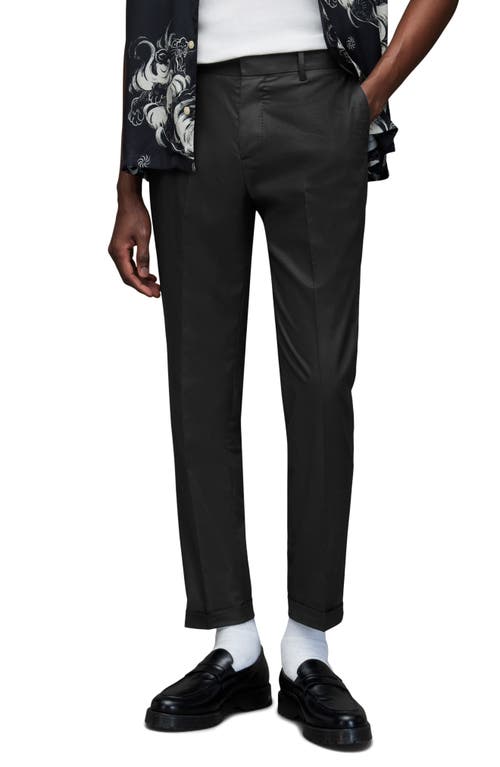 AllSaints Trade Lustrous Slim Fit Pants in Black