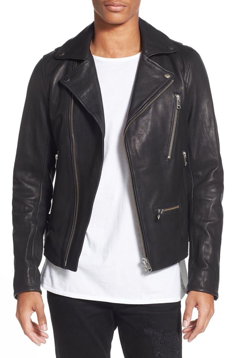 DIESEL® 'L-Gibson-1' Lambskin Leather Moto Jacket | Nordstrom