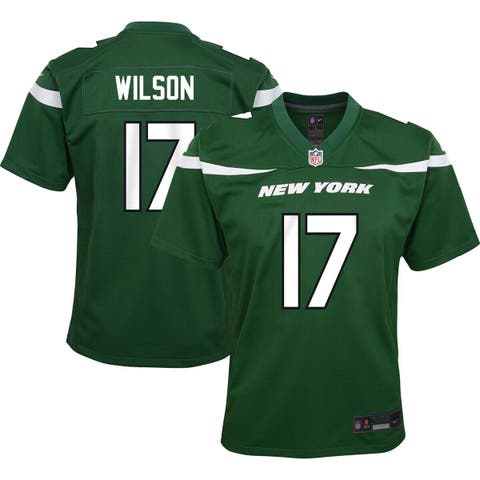 Youth Garrett Wilson New York Jets Green Game Replica Jersey