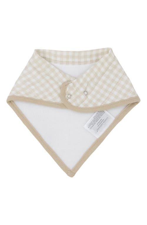 Little Unicorn 4-pack Fleece & Cotton Muslin Bandana Bib In Taupe Cross