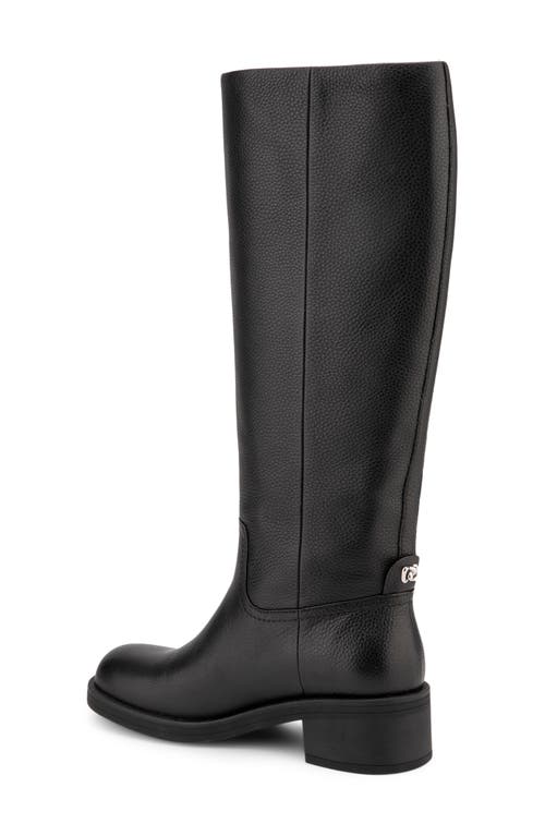 Shop Aerosoles Morisson Knee High Boot In Black Pebbled Leather