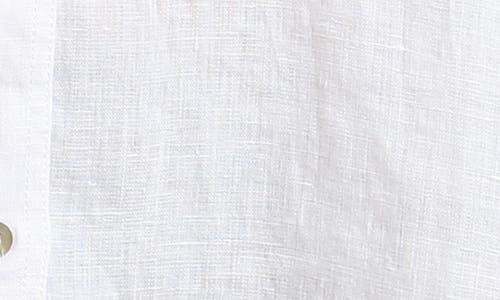 Mavi Jeans Long Sleeve Linen Button-up Shirt In White