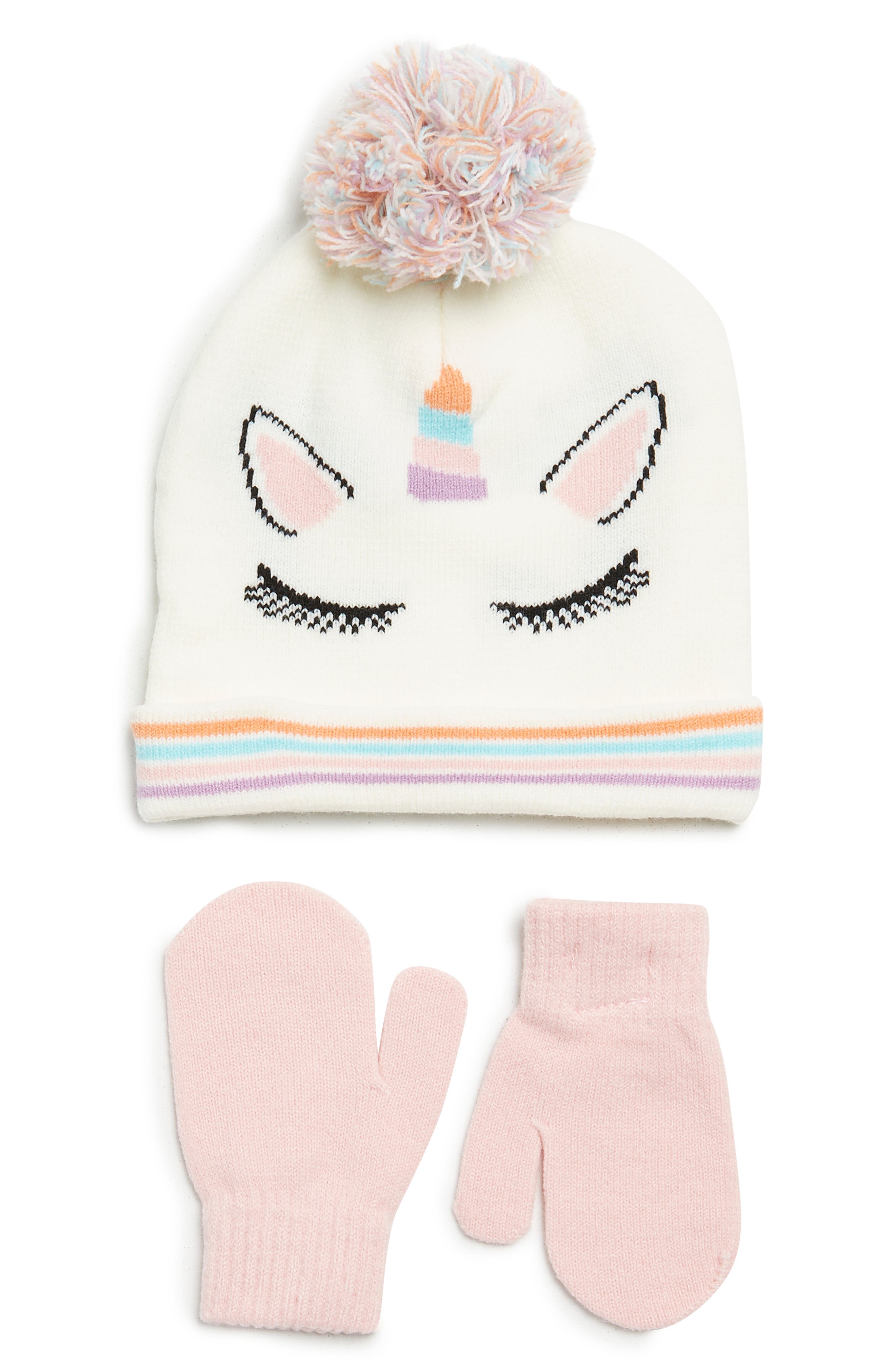 unicorn beanie and gloves