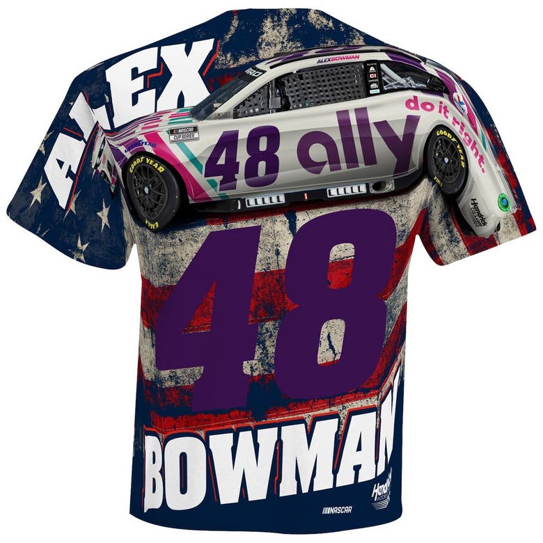 Alex Bowman #48 Hendrick Motorsports Baseball Jersey - White - Medium