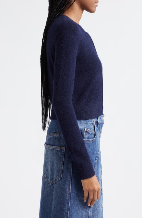 Shop Isabel Marant Étoile Oaka Baby Alpaca Blend Zip Cardigan In Midnight