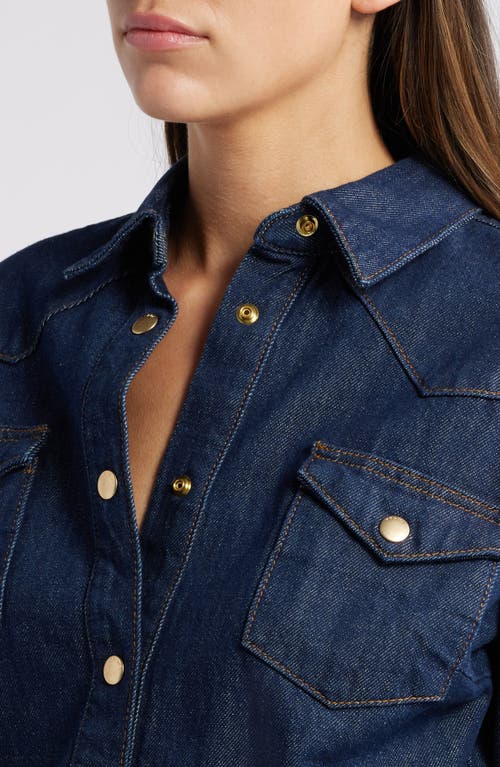 Shop Frame Heritage Denim Shirt In Rinse