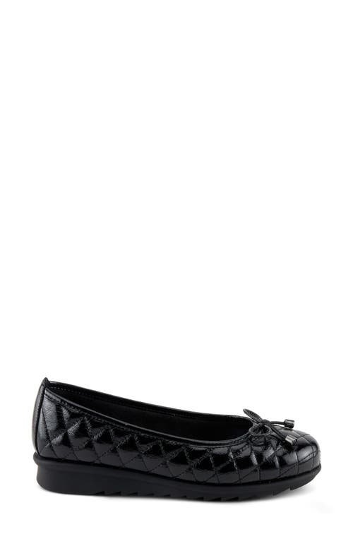 Shop Spring Step Ballequina Quilted Loafer In Black Patent