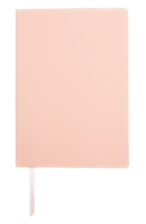 Shop Royce New York Personalized Leather Journal In Light Pink- Silver Foil