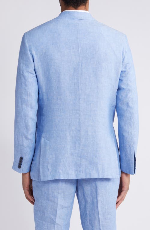 Shop Nordstrom Patch Pocket Linen Sport Coat In Blue Hydrangea