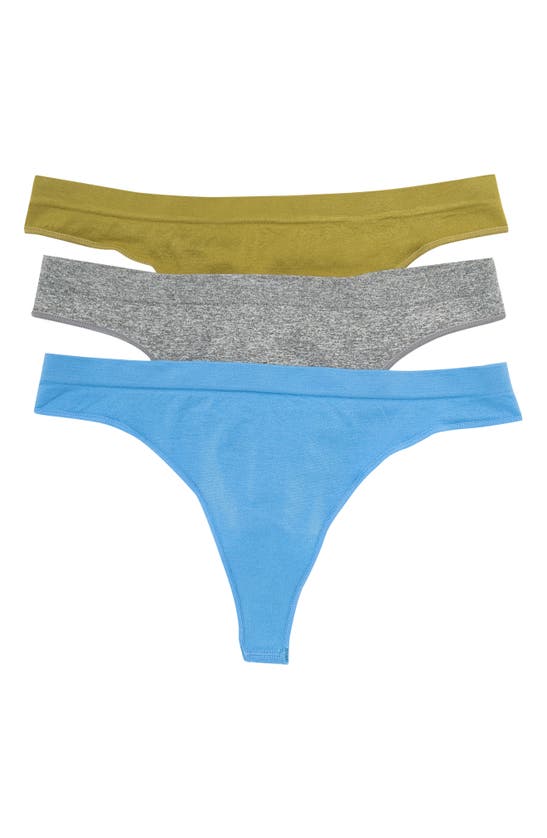Abound Sammy Seamless Thong In Blue Maya Multi