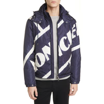 Moncler Bert Hooded Down Jacket, Blue