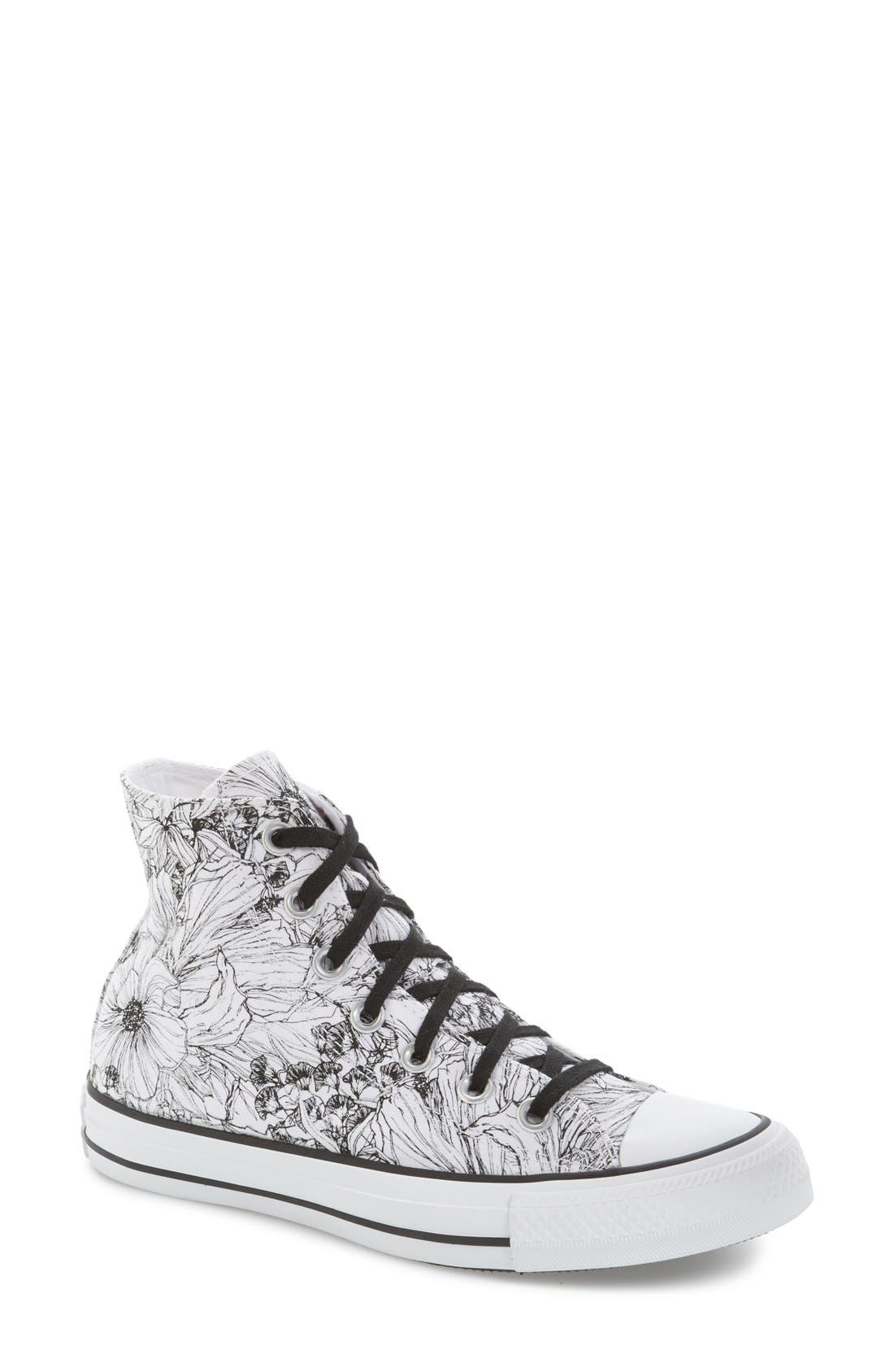 converse floral high tops