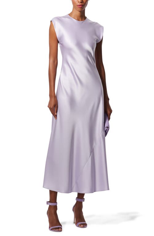 Carolina Herrera Bias Cut Satin Midi Dress Lilac at Nordstrom,