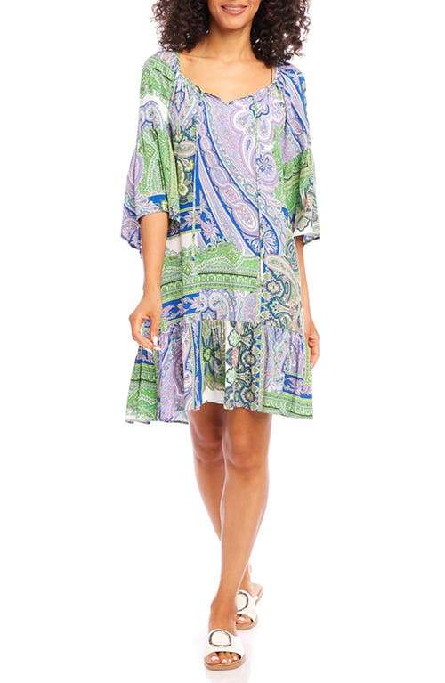 Shop Karen Kane Paisley Ruffle Hem Dress