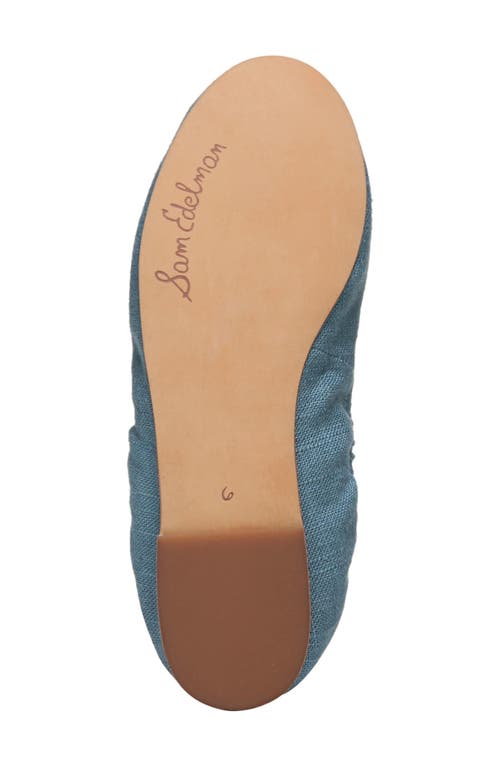 Shop Sam Edelman Felicia Flat In Denim Blue Fabric