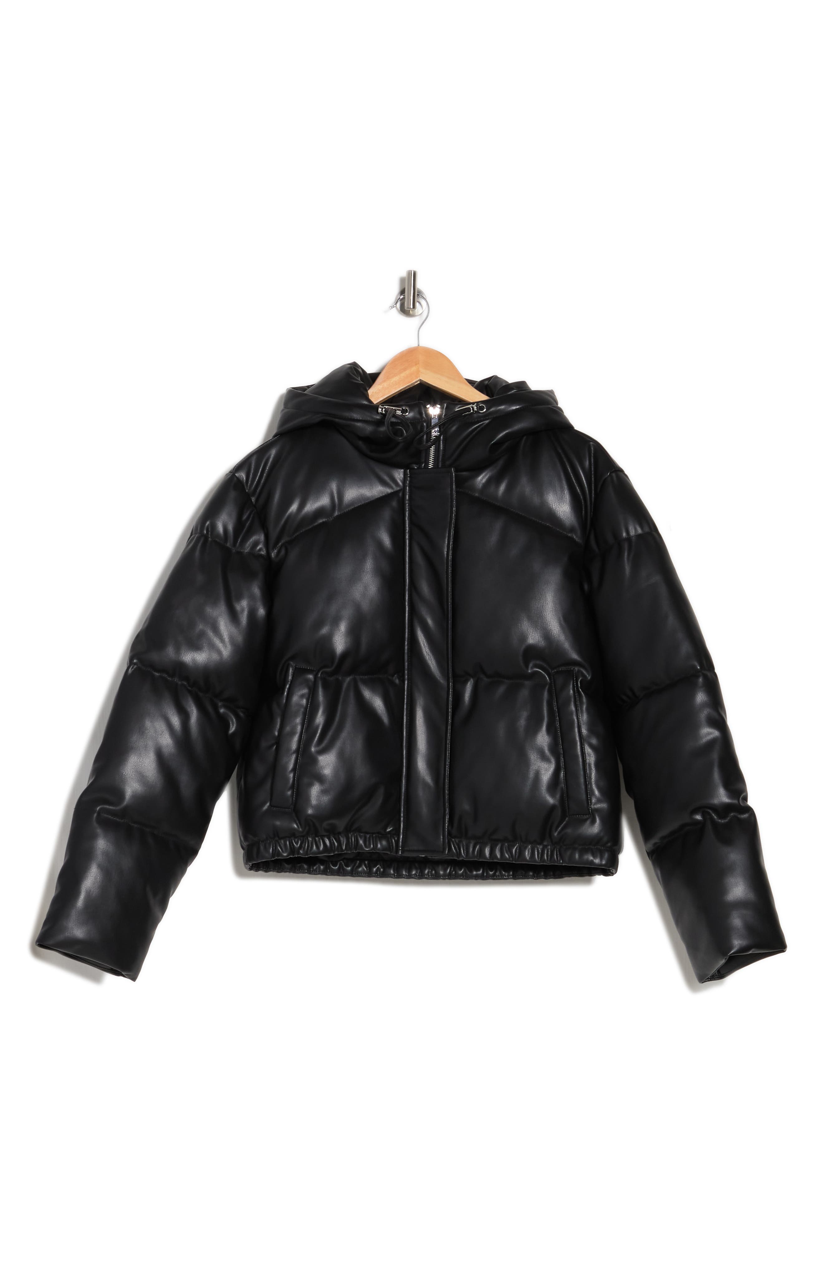 sam edelman faux leather puffer jacket