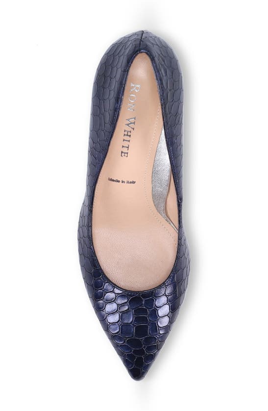 Shop Ron White Cindy Lou Pointed Toe Pump In French Navy