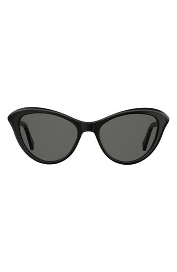 Love Moschino 53mm Cat Eye Sunglasses In Black