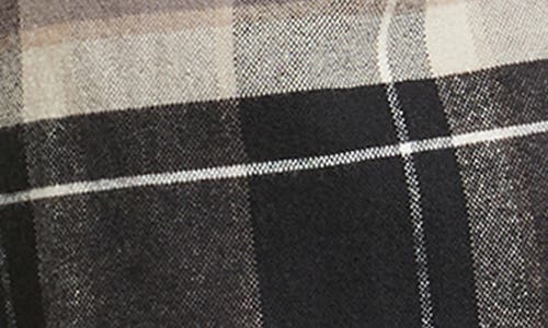 Brixton Builder's Bowery Standard Fit Plaid Flannel Water Repellent Snap-up Shirt In Black/charcoal/beige