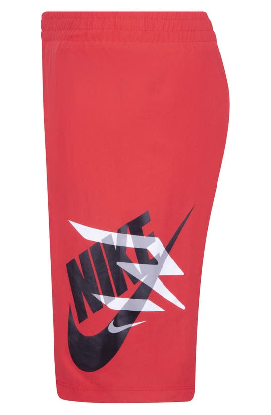 Shop 3 Brand Kids' Swoosh Pull-on Swim Trunks In Action Red