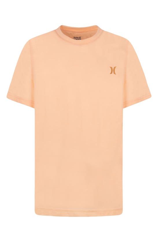 Hurley Kids' Cloud Slub Crewneck T-shirt In Orange