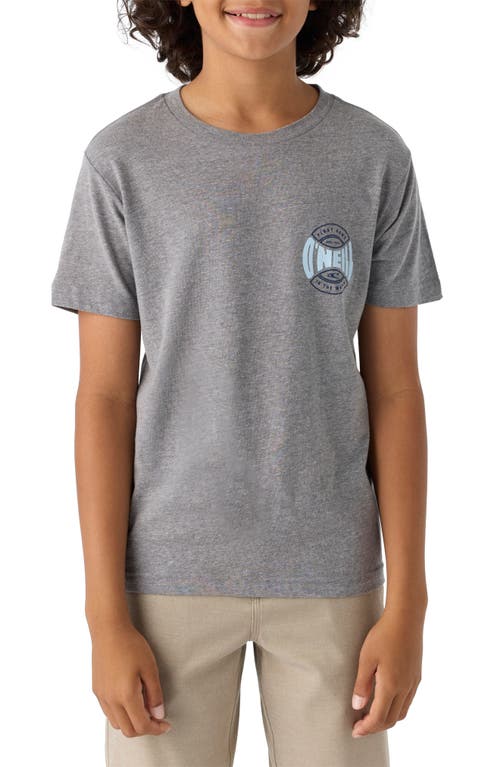 O'neill Kids' Coin Flip Graphic T-shirt In Heather Grey
