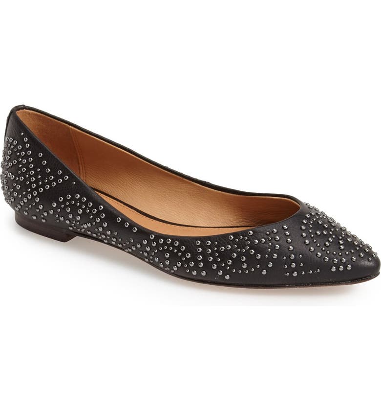 COACH 'Rory' Studded Almond Toe Flat (Women) | Nordstrom