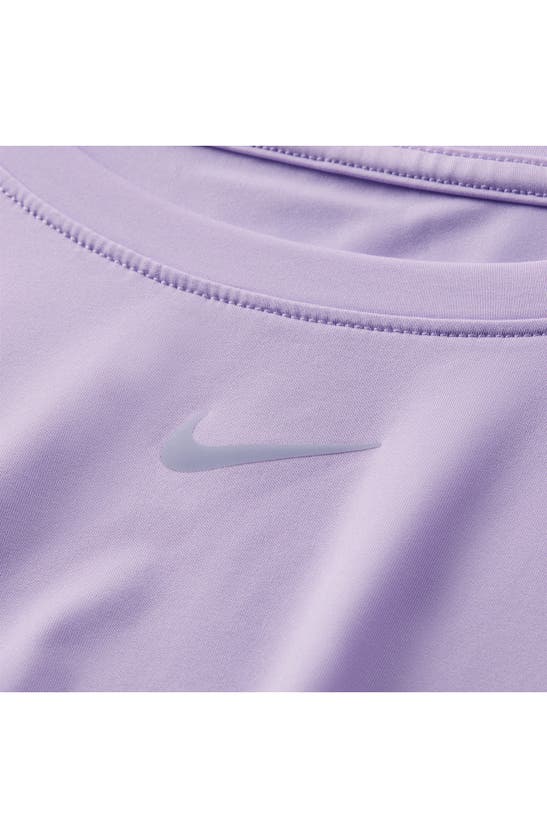 Shop Nike One Classic Dri-fit Training Top In Lilac Bloom/black