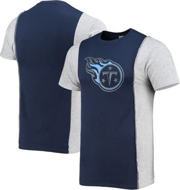 REFRIED APPAREL Men's Refried Apparel Navy/Heathered Gray Tennessee Titans  Sustainable Split T-Shirt