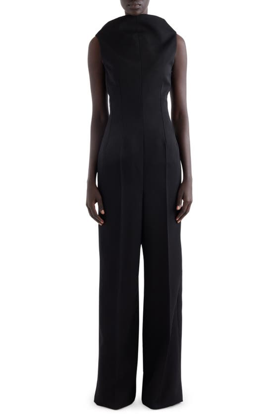 Shop Givenchy Sleeveless Wool Jumpsuit In Black