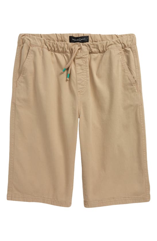 Treasure & Bond Kids' Twill Shorts In Tan Stock | ModeSens