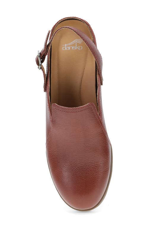 Shop Dansko Sheridan Waterproof Slingback Platform Wedge Clog In Brick