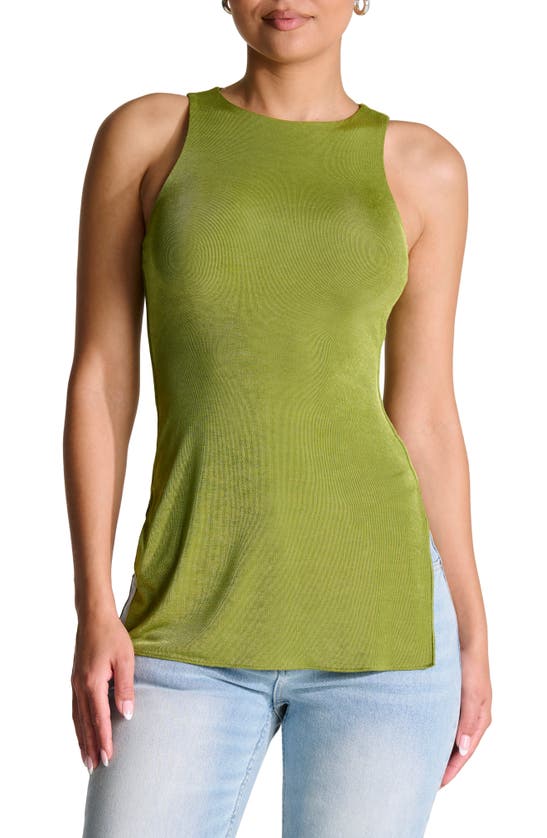 Shop N By Naked Wardrobe Sl Tunic Top With Side Slits In Olive