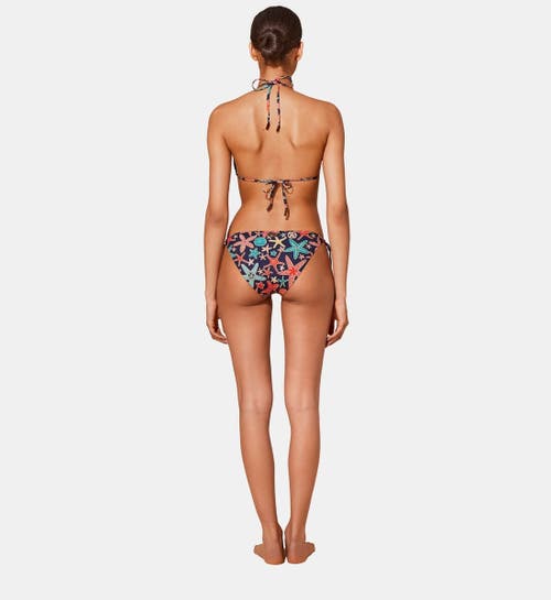 Shop Vilebrequin Holistarfish Side-tie Bikini Bottom In Bleu Marine