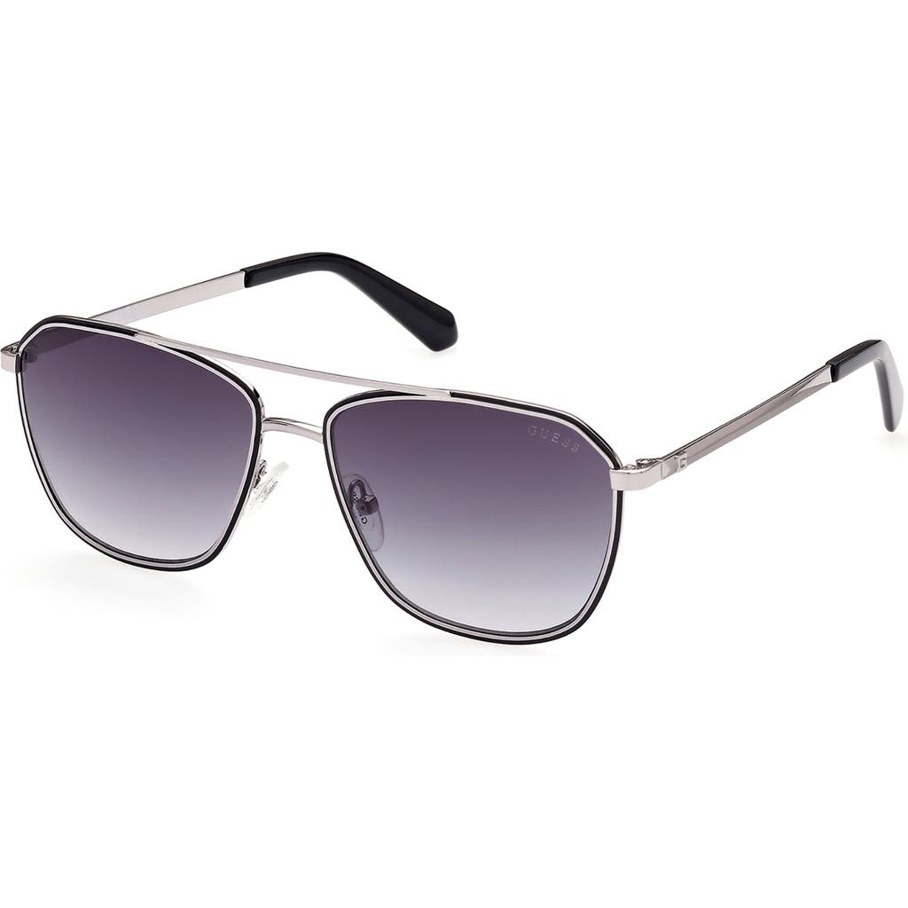 Guess 56mm Aviator Sunglasses In Purple