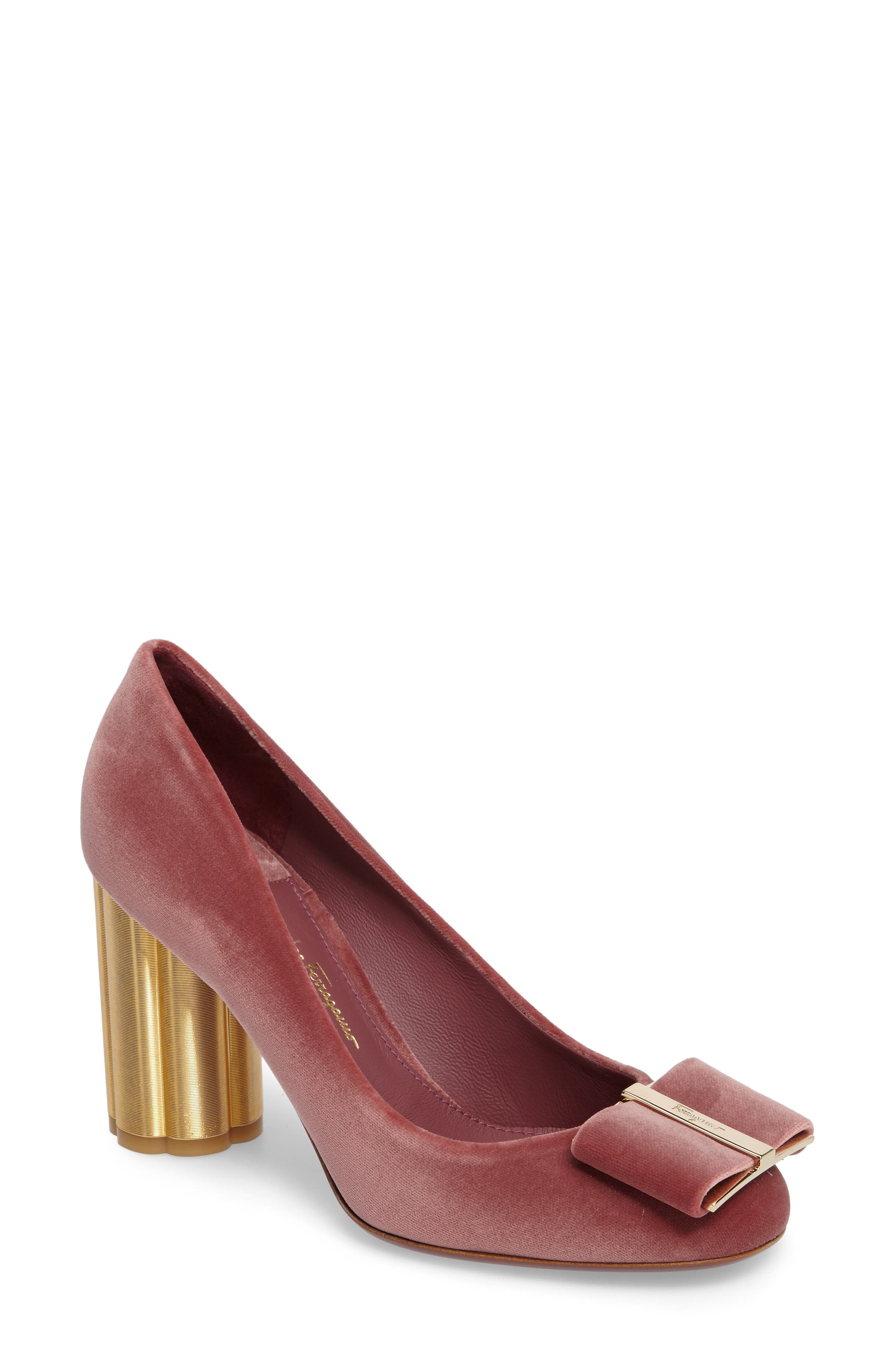 Salvatore Ferragamo Flower Heel Bow 