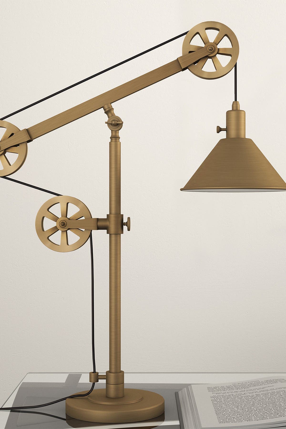 pulley table lamp