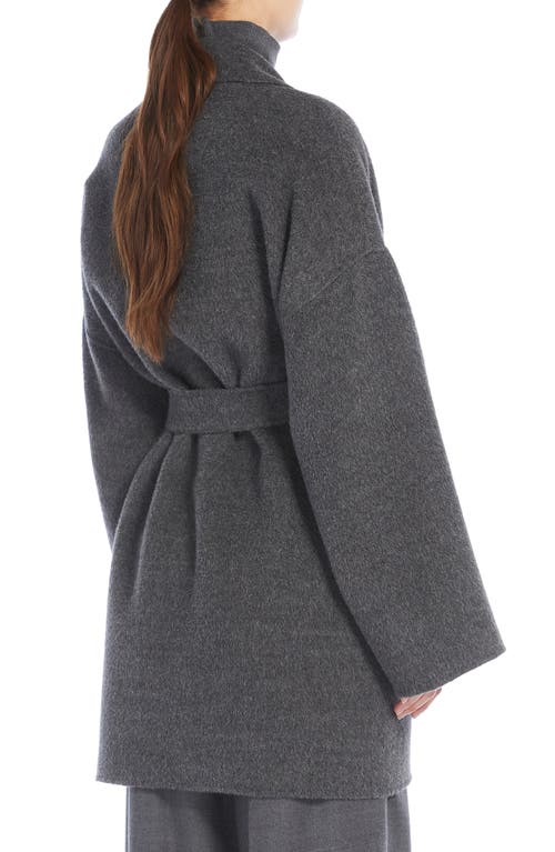 Shop Weekend Max Mara Nella Virgin Wool & Alpaca Wrap Coat In Medium Grey