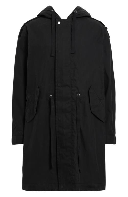 Shop Allsaints Birdman Hooded Parka In Black