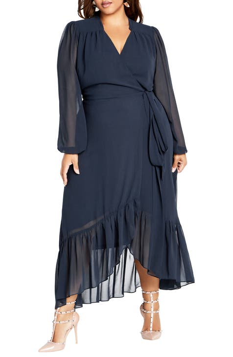 Rylie Long Sleeve High-Low Dress (Plus)