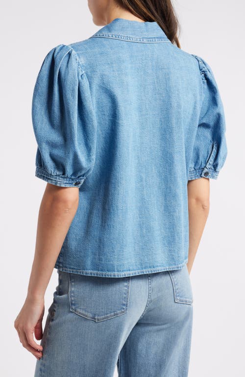 Shop Frame Denim Sailor Button-up Shirt In Starlet