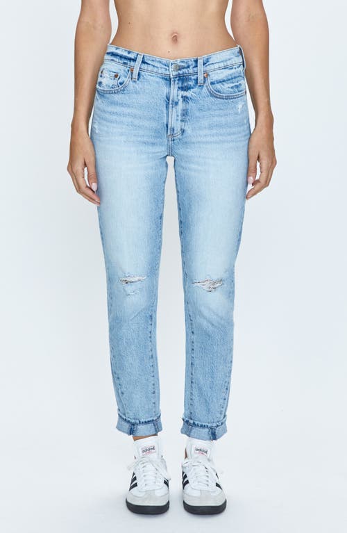 Pistola Riley Cuffed Ankle Straight Leg Jeans Normandy Distressed at Nordstrom,